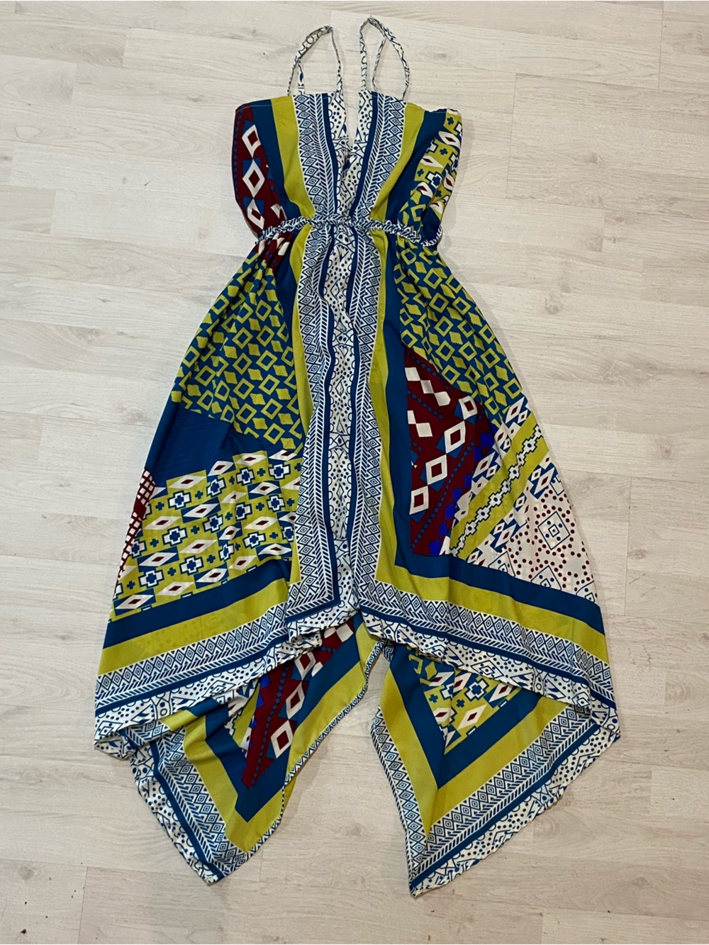 Earthbound Trading Co Dress Large Patchwork Handkerchief Boho Fairy Festival